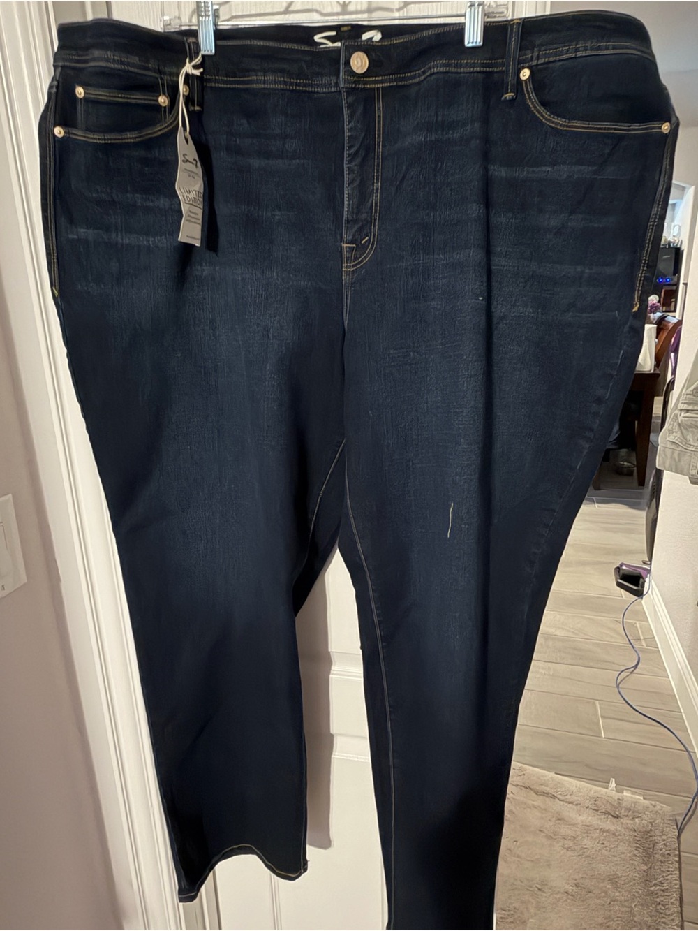 Seven7 Dark Indigo Boyfriend Jeans